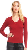 Ribbed V Neck Sweater