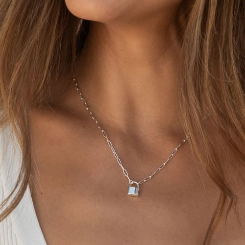 Kara Padlock Charm Necklace Alapage Boutique