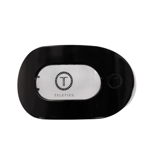 Large Flat Round Clip-Jet Black