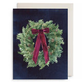 Velvet Bow Wreath-Xmas & Newyear