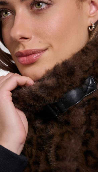 Faux Fur Leather Trim