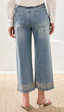 Audrey Hugging Wide Crop With Embroidered Finish