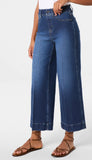 Everywhere Cropped Wide Leg Jeans - Authentic Blue