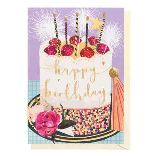 Strawberry Cake-Birthday Card