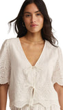 Oceanside Embroidered Top