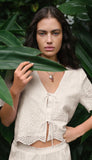 Oceanside Embroidered Top
