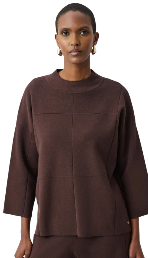 Straight Sweater With Mock Neck