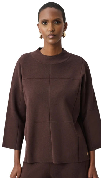 Straight Sweater With Mock Neck