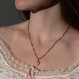 Isabel Pink Jade Heart Necklace