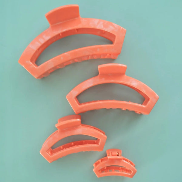 Open large hair clip-Dreamsicle