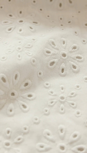 Mosaic Knit Eyelet Sweatshirt