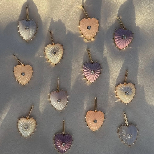 Isabel Pink Jade Heart Necklace