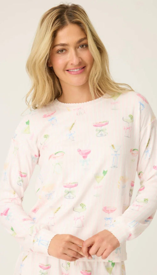 Long Sleeve Crew Neck-Pretty Punch