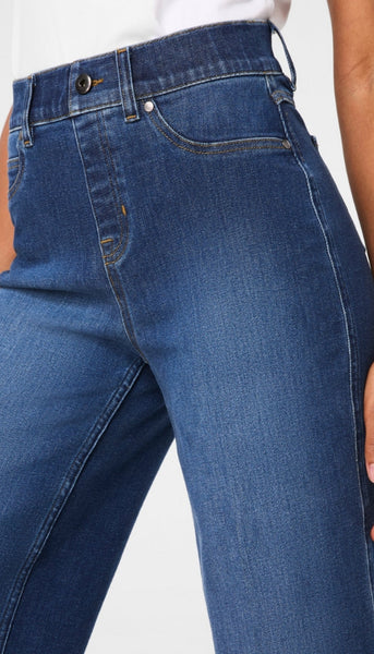 Everywhere Cropped Wide Leg Jeans - Authentic Blue