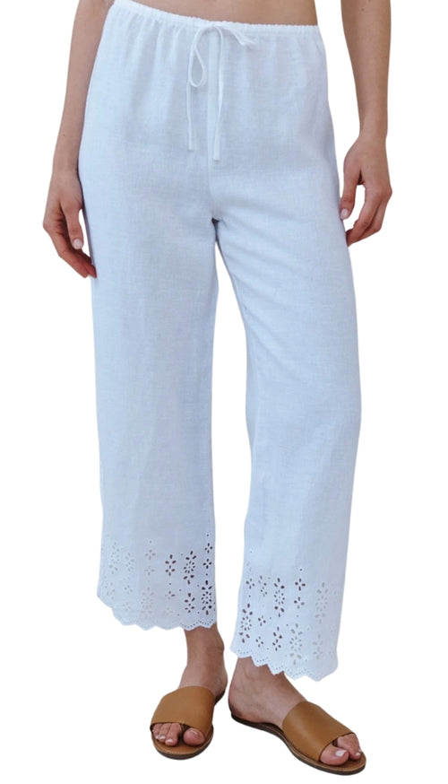 Beach Crop With Embroidered Hem