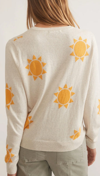 Icon Sweater Sun Print