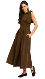 Jane Mixed Media Midi Dress