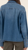 Gertie Button Front Shirt Long Sleeve Pocket