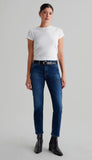 Mari Crop-High Rise Slim Straight - Dark