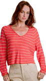 Tira V-Neck Raglan Stripe