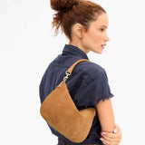 Petite Moyen Messenger-Suede Whipstitch