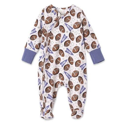 Football Fun Zipper Romper 3-6M