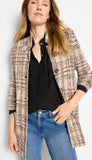 Stitchy Plaid Knit Blazer