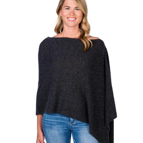 Draped Dress Topper - Charcoal