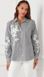 Stripe Embroidered Shirt