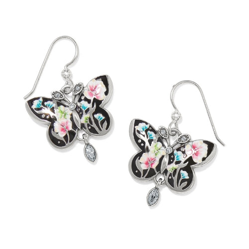 Botanique Butterfly Silver French Wire Earrings
