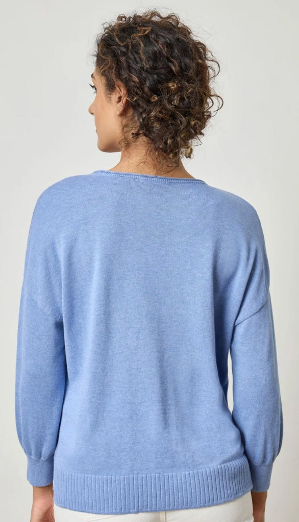 3/4 Sleeve Drop Shoulder Sweater