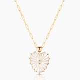 Malene Heart Mop Paperclip Necklace