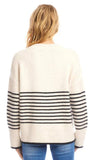 Stripe V Neck Sweater