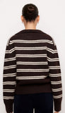 Stripe Half Zip Sweater