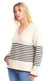 Stripe V Neck Sweater