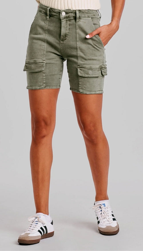 Ruthie High Rise Short - Army Moss