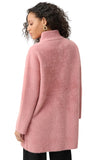 Feather Yarn Mock Neck Coat
