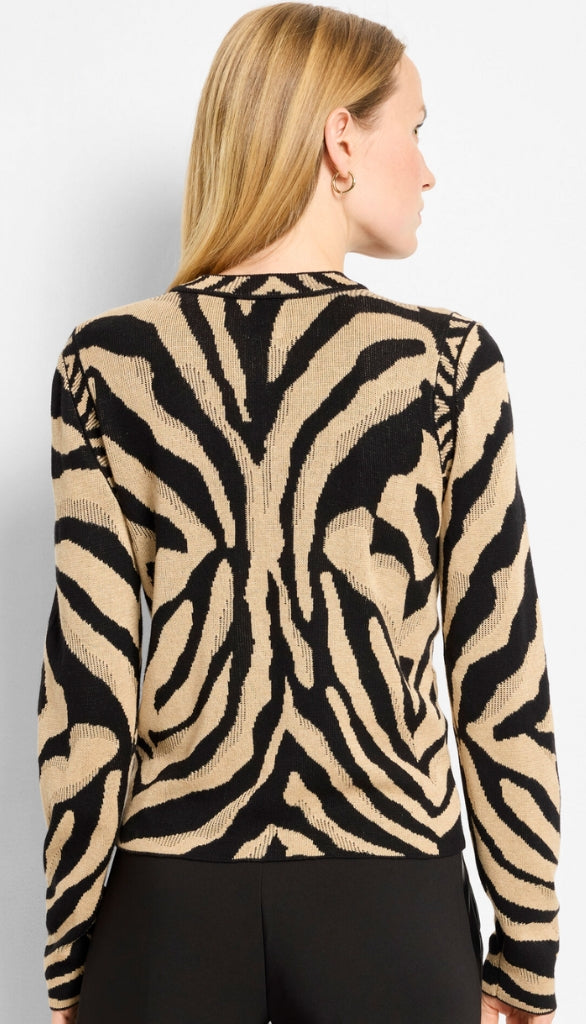 Animal Jacquard Cardigan