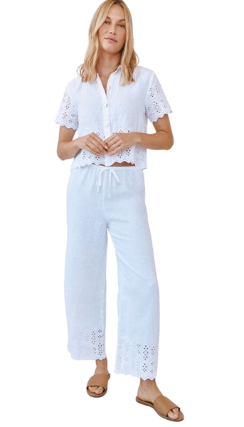 Beach Crop With Embroidered Hem