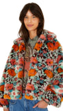 Floral Faux Fur Jacket
