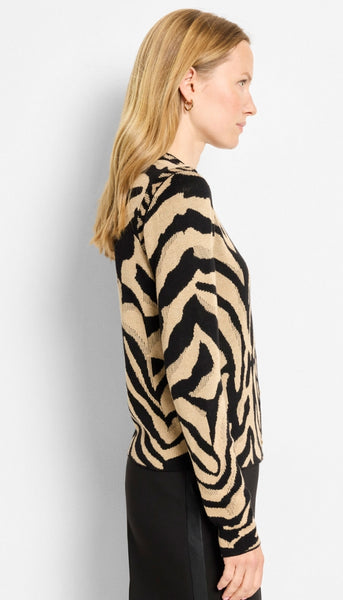 Animal Jacquard Cardigan