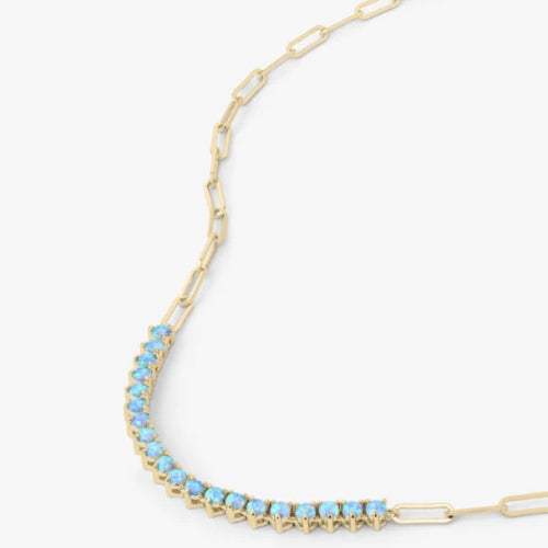 Not Your Basic Blue Opal Samantha Tennis Necklace
