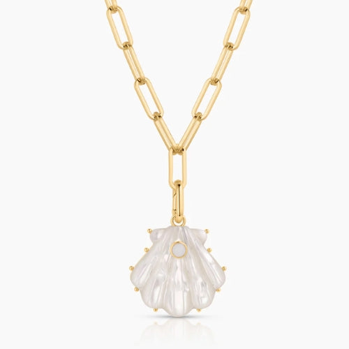 Marea Mop Shell Clip Necklace
