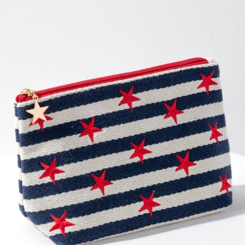 Morgan Stars Large Zip Pouch
