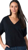 Short Sleeve Vneck Popover Sweater