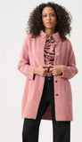 Feather Yarn Mock Neck Coat