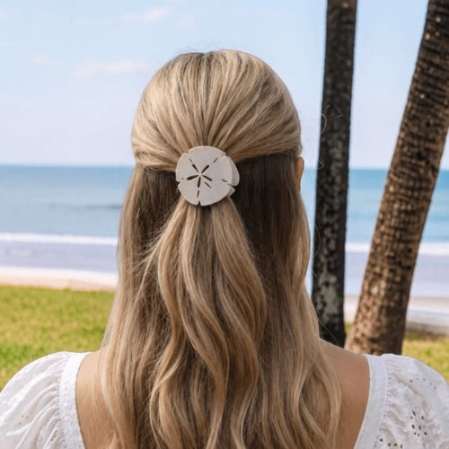 Tiny flat shape hair clip-Sand Dollar