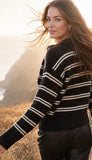 Stripe Half Zip Sweater