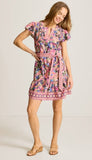 Garden Oasis Short Sleeve Short Dress