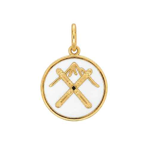 Small  Pendant-Ski Season, All Gold